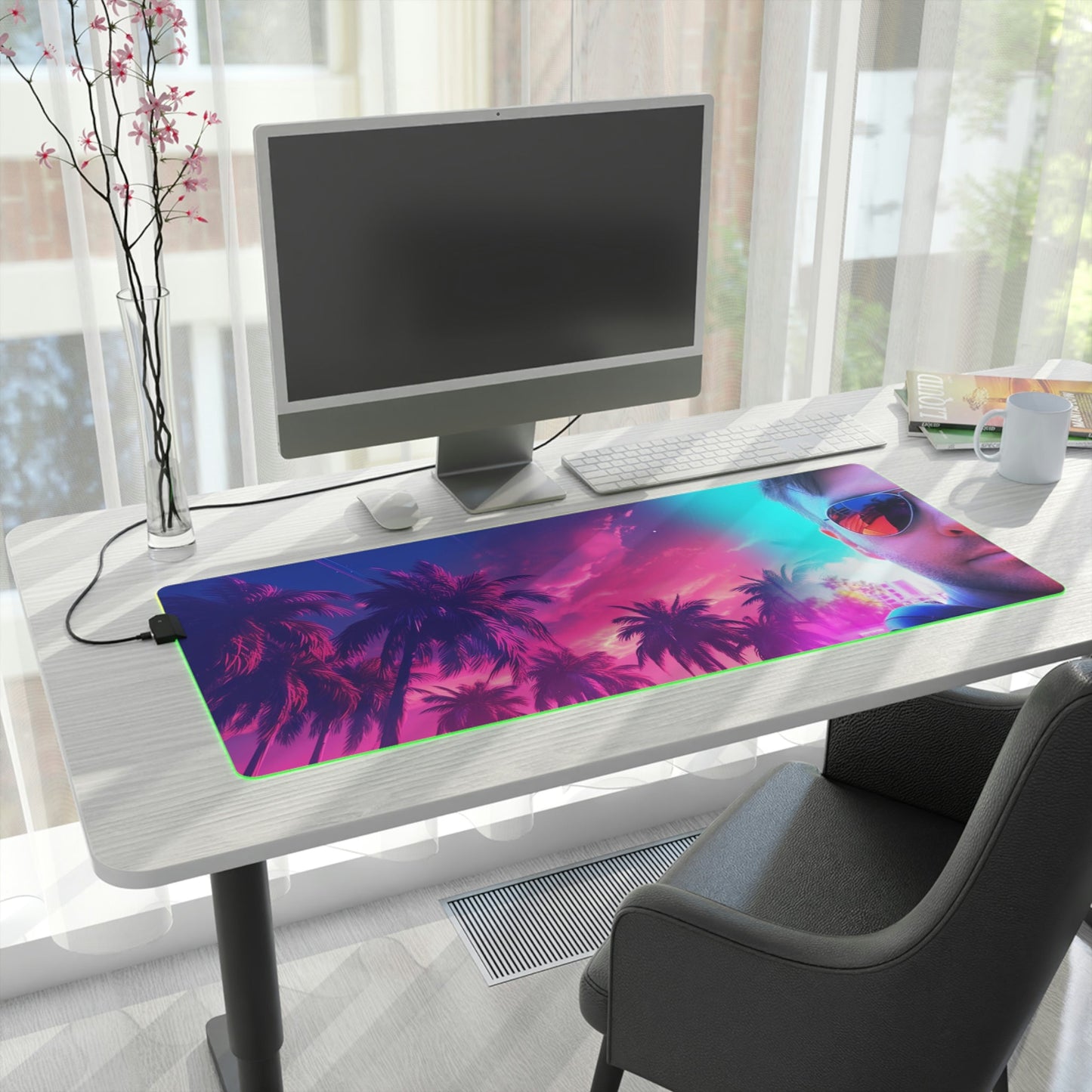 7 Neduz Miami Dreams LED Gaming Mouse Pad with 14 Different