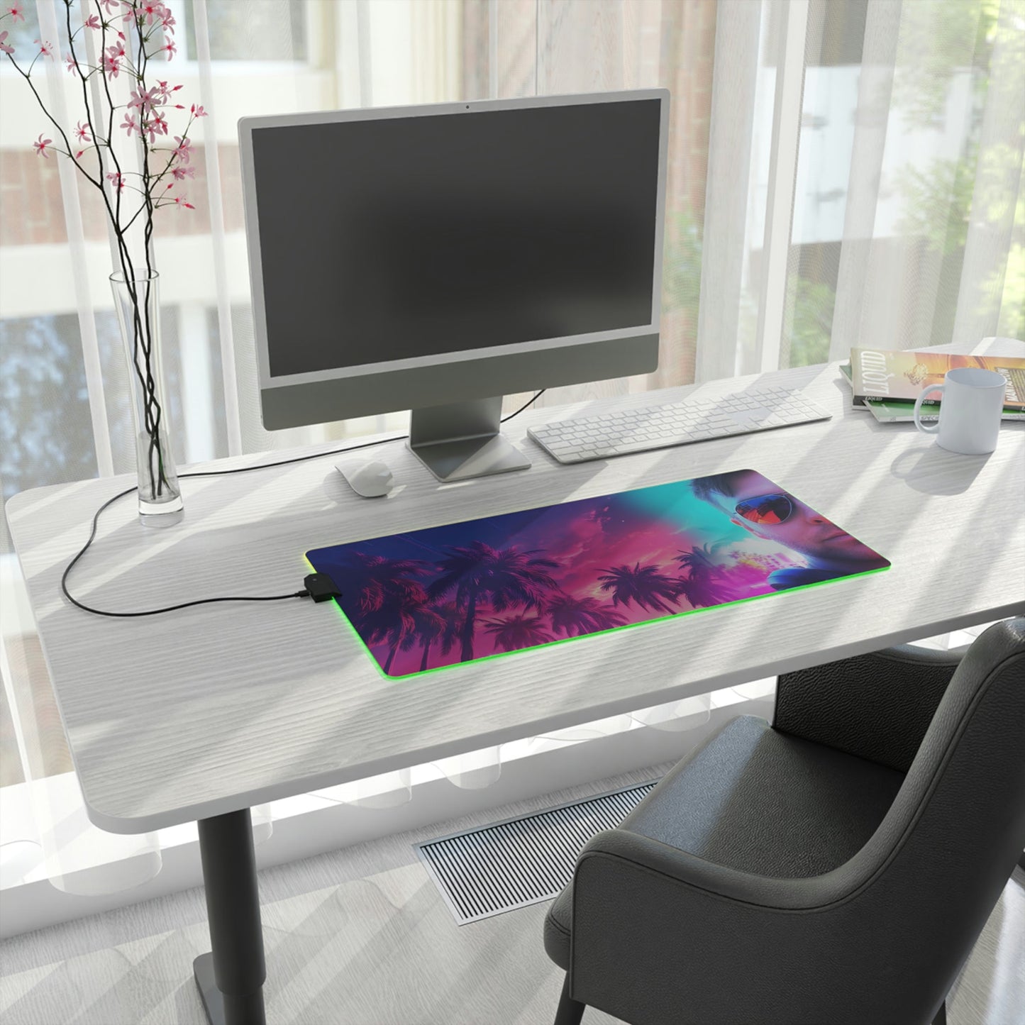 14 Neduz Miami Dreams LED Gaming Mouse Pad with Different