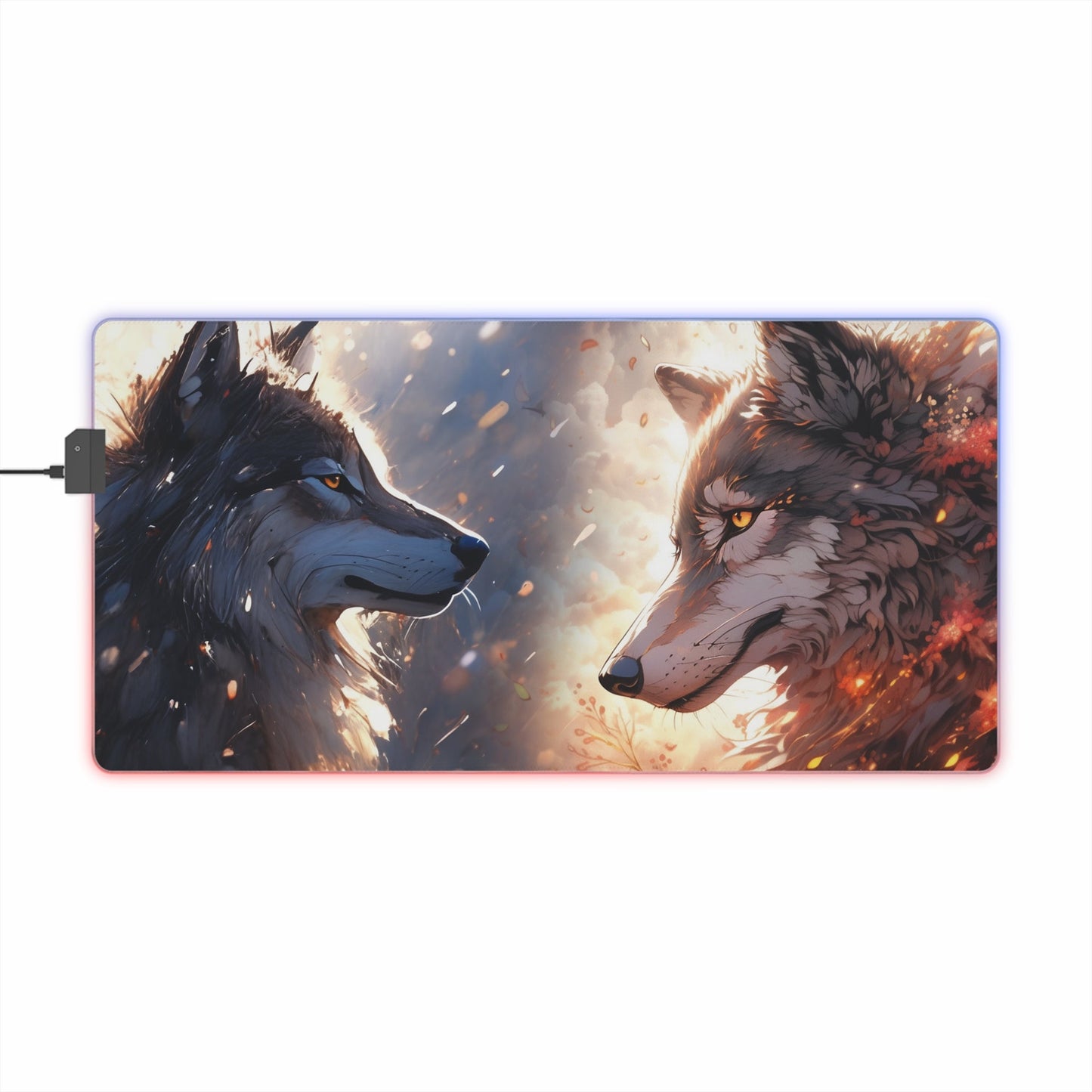 27.6 x 13.8 / Rectangle 3 Neduz Wolves Apart LED Gaming