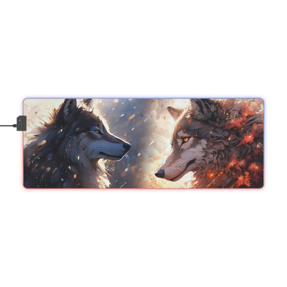 31.5 x 11.8 / Rectangle 4 Neduz Wolves Apart LED Gaming