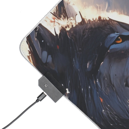 6 Neduz Wolves Apart LED Gaming Mouse Pad with 14 Different