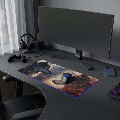 15 Neduz Wolves Apart LED Gaming Mouse Pad with 14 Different