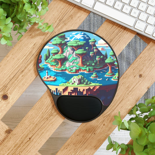 Foot / 10.15 × 9.17 4 Pixel Art Flat World Mouse Pad