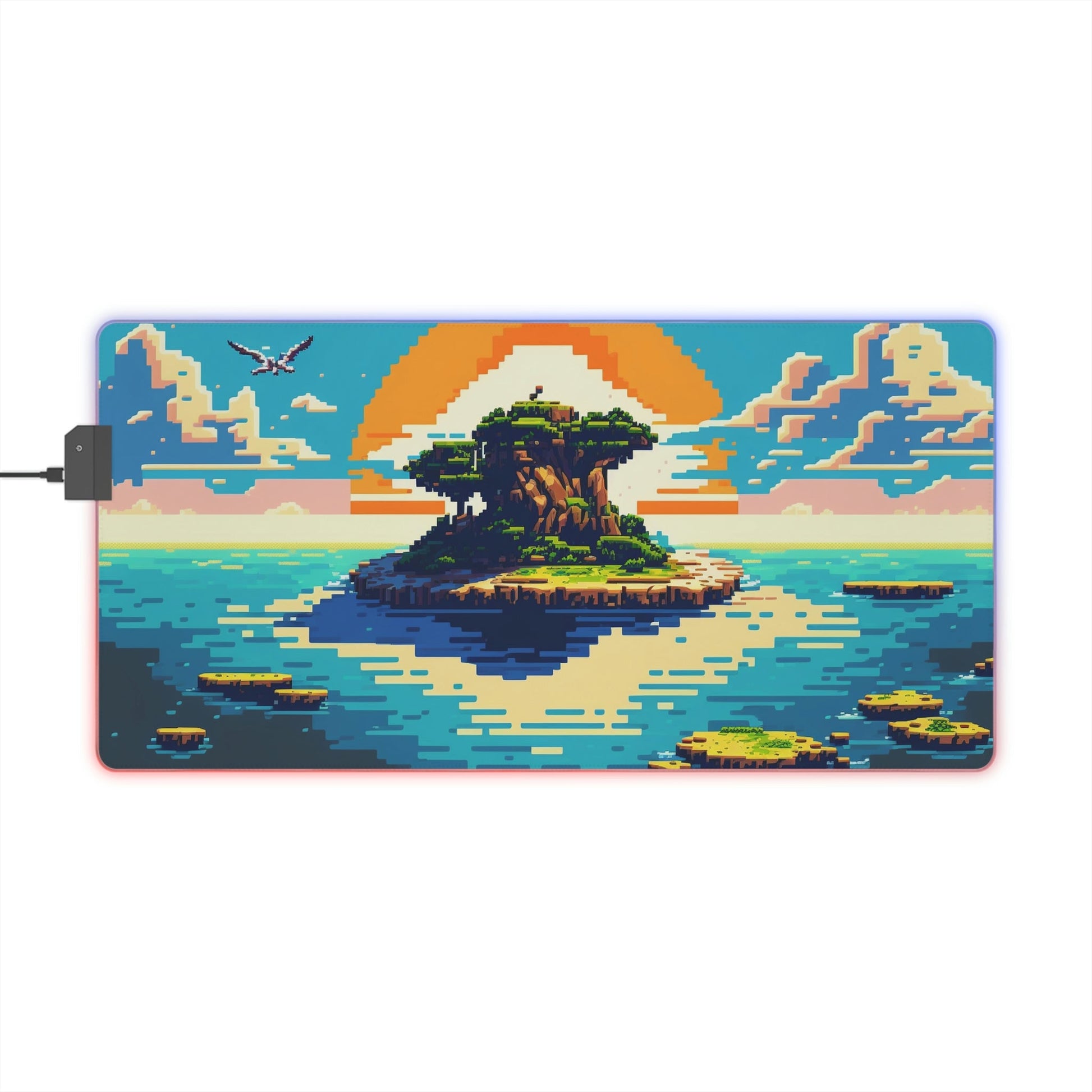 23.6 x 11.8 / Rectangle 8 Pixel Art Peaceful Island LED