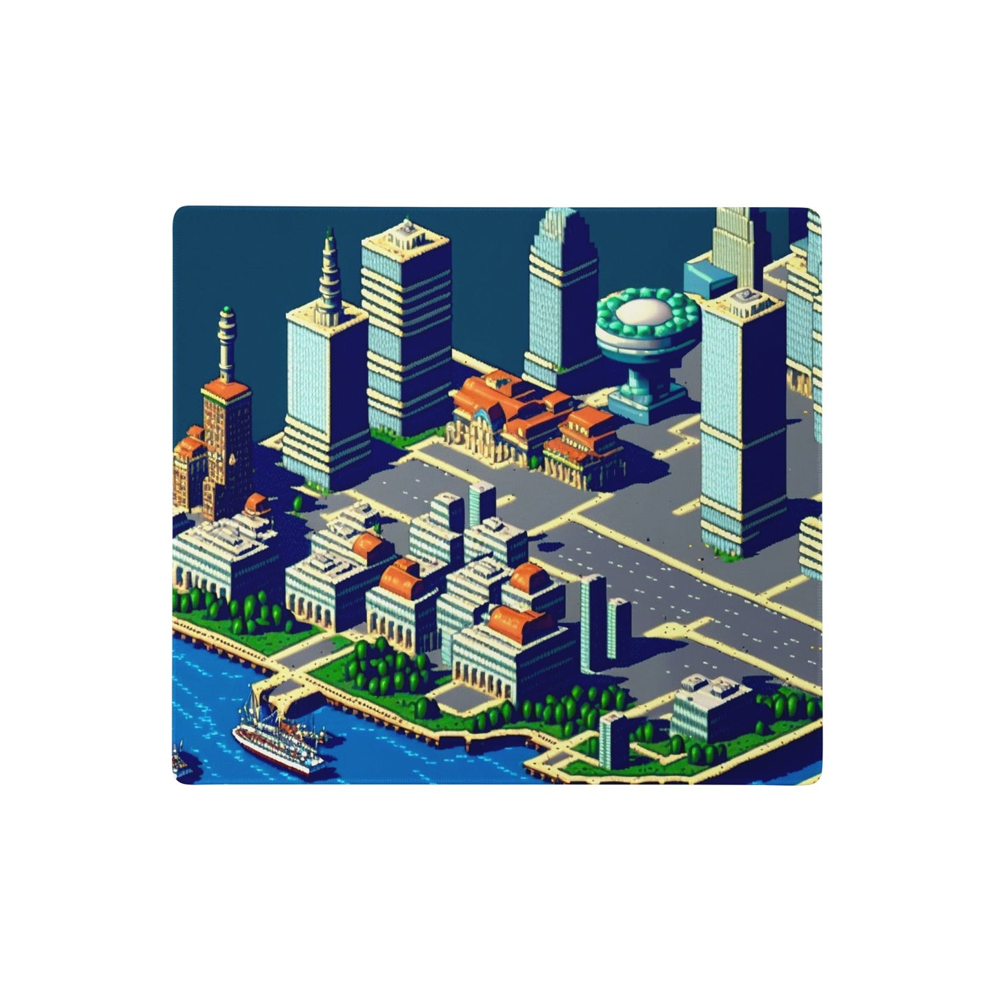 18″×16″ 2 Pixelized City Sim Elite XXL Gaming Mouse Pad