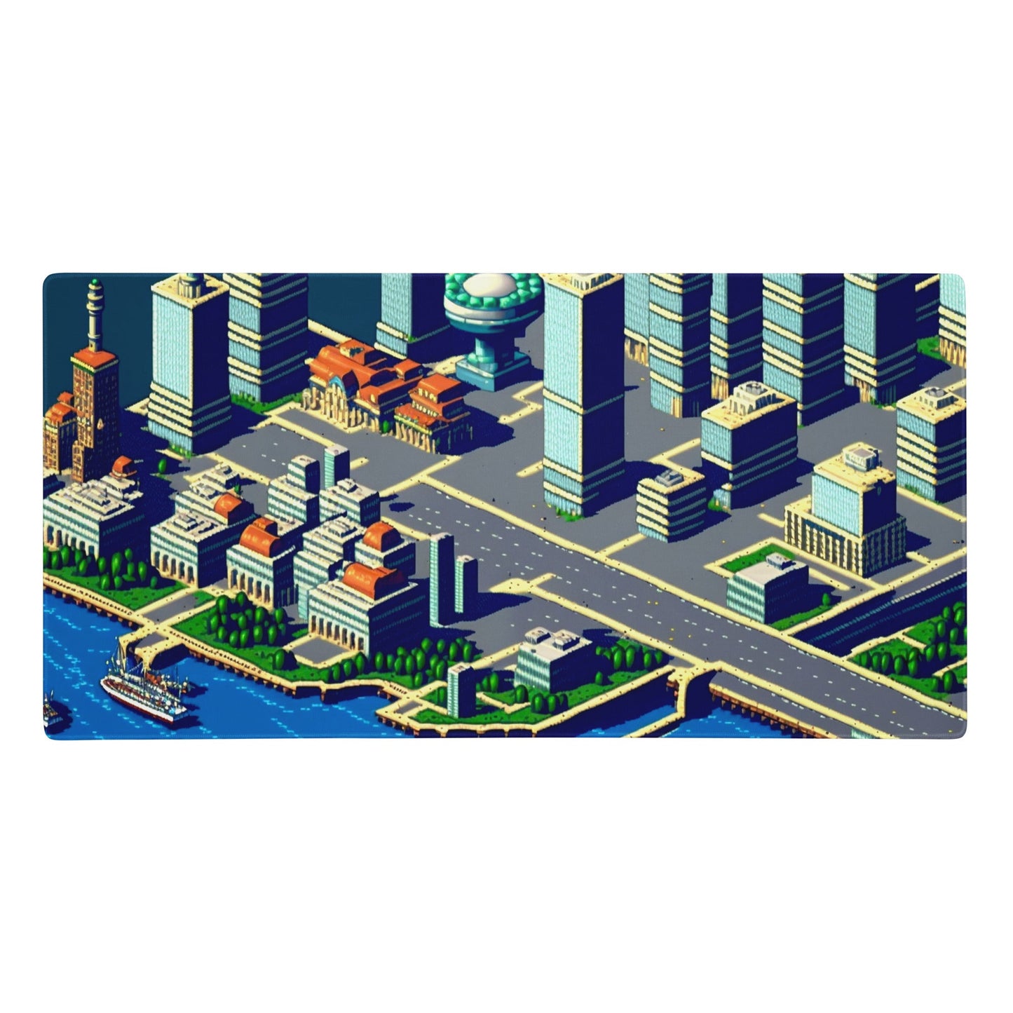 36″×18″ 1 Pixelized City Sim Elite XXL Gaming Mouse Pad