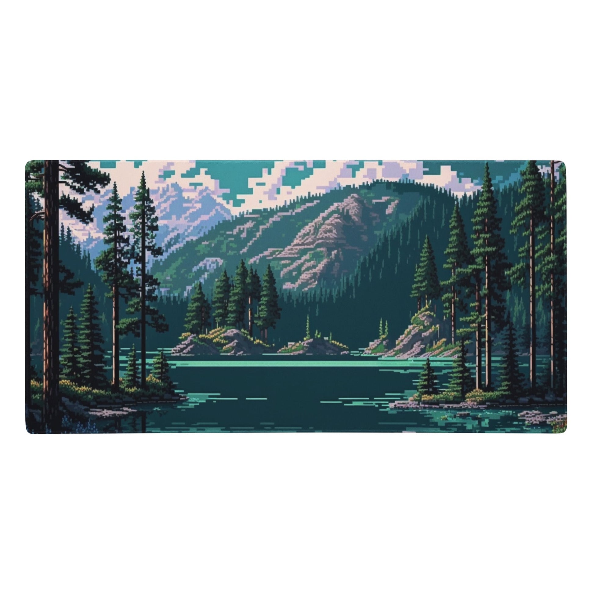 36″×18″ 1 Pixelized Fir Lake Elite XXL Gaming Mouse Pad