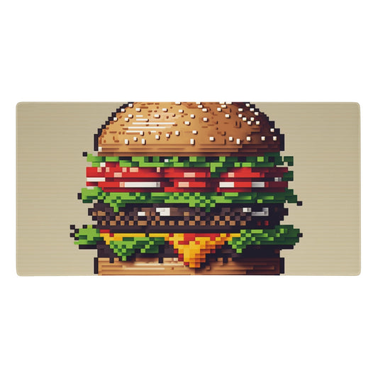 36″×18″ 1 Pixelized Hamburger Elite Gaming Mouse Pad