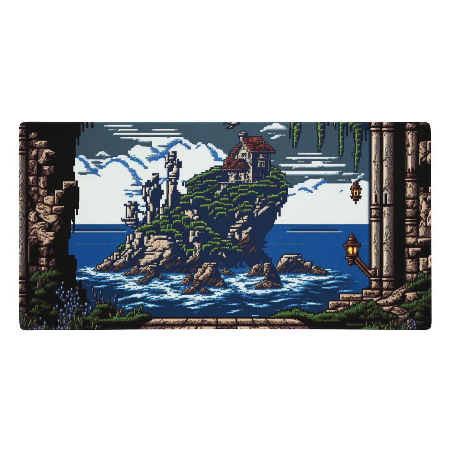 36″×18″ 1 Pixelized Ocean Cabin Elite XXL Gaming Mouse Pad