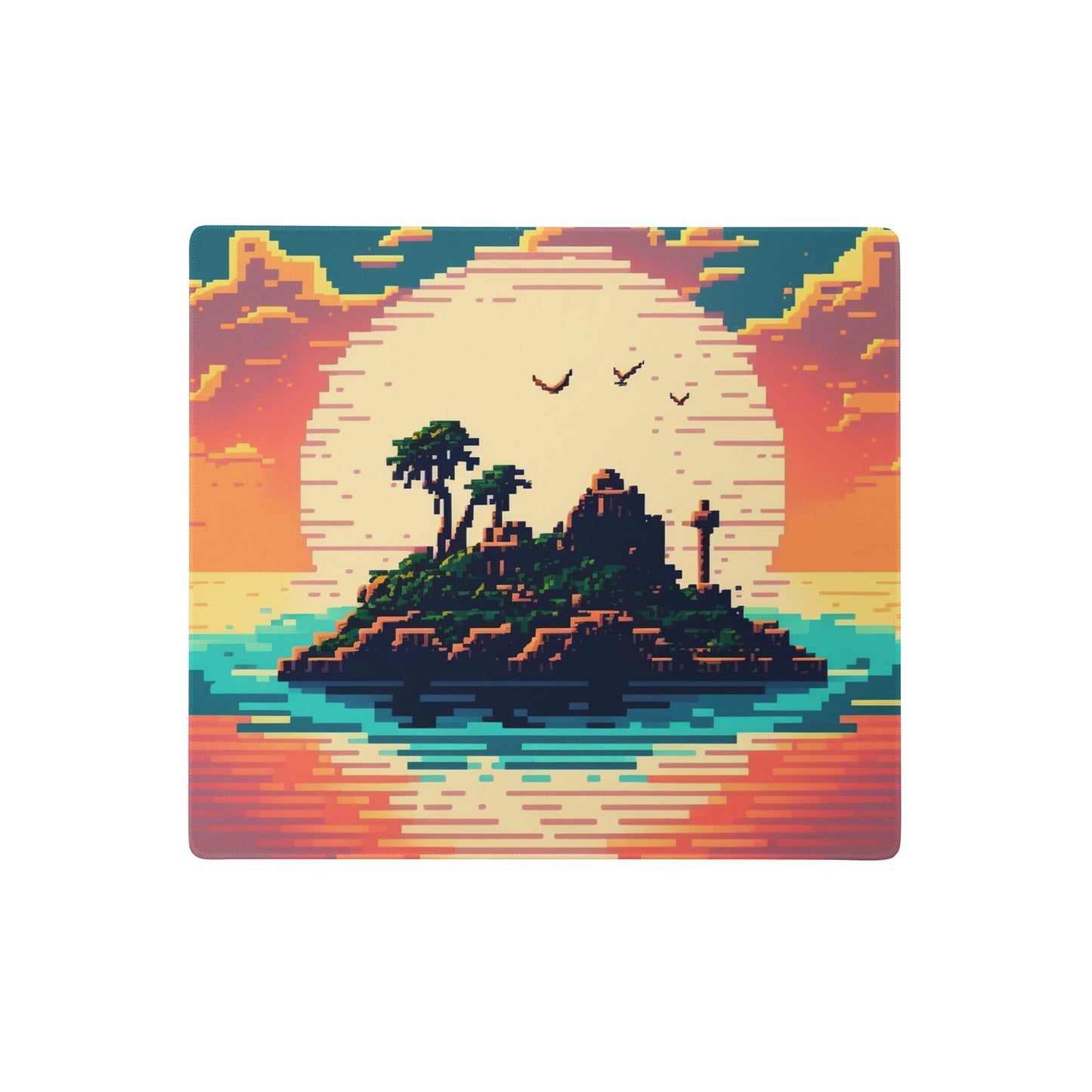 18″×16″ 2 Pixelized Sunset Island Elite XXL Gaming Mouse Pad