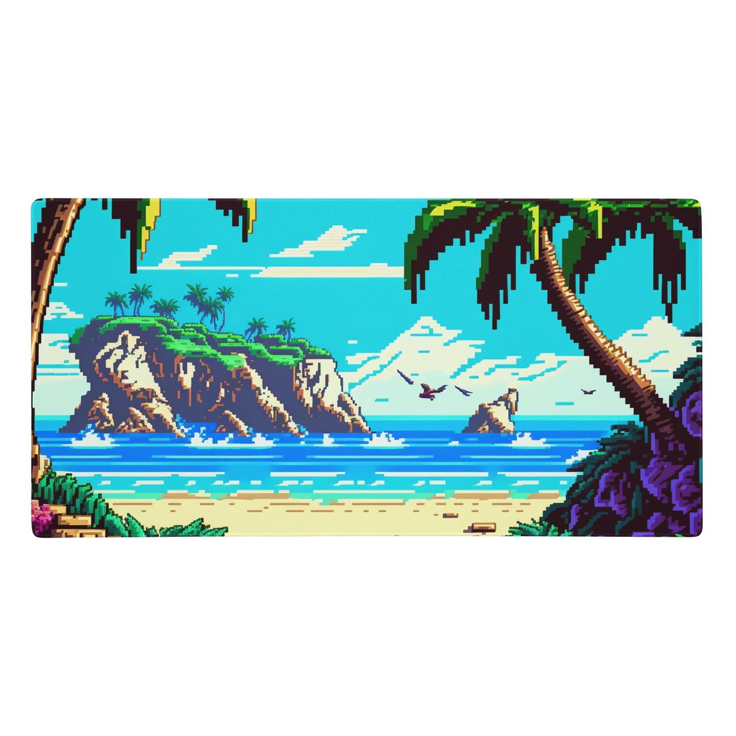 36″×18″ 1 Pixelized Tropical Beach Elite XXL Gaming Mouse
