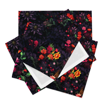 Neduz Designs Artified Floral Print Placemat Set - Elegant, Water-Resistant Dining Accessory