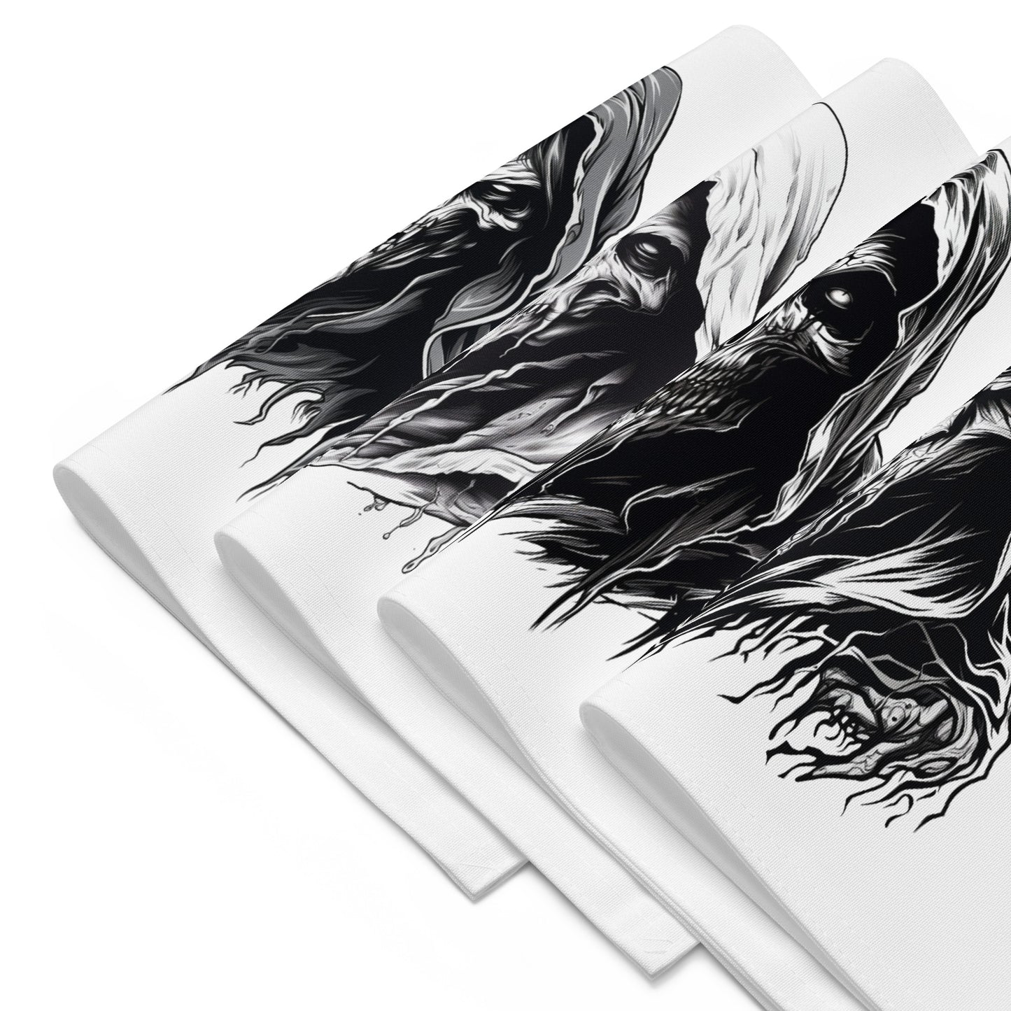 Neduz Dark Lore Placemat Set – Grim Reaper & Eldritch Designs (4 pcs)
