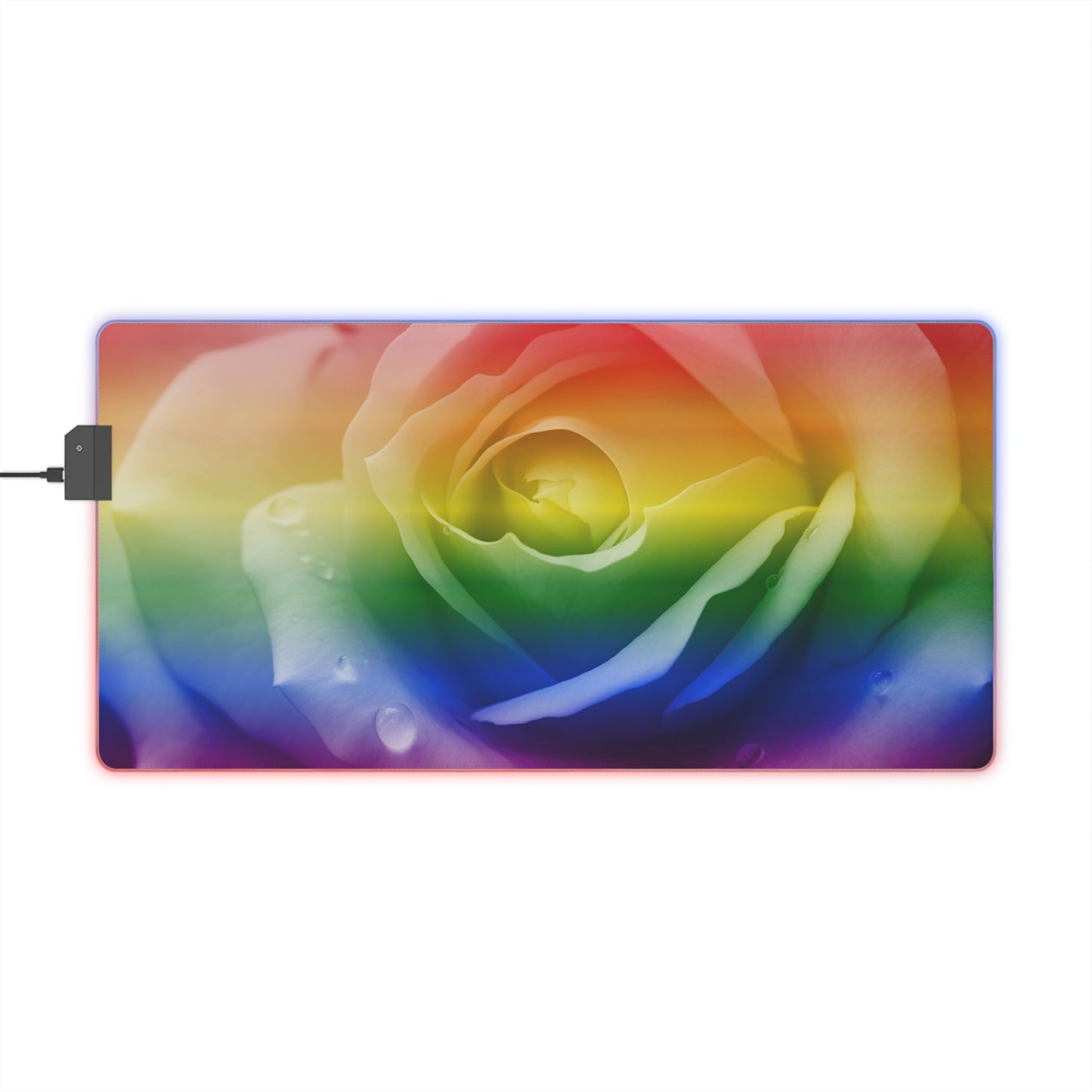 23.6 x 11.8 / Rectangle 8 Proud Rose LED Gaming Mouse Pad