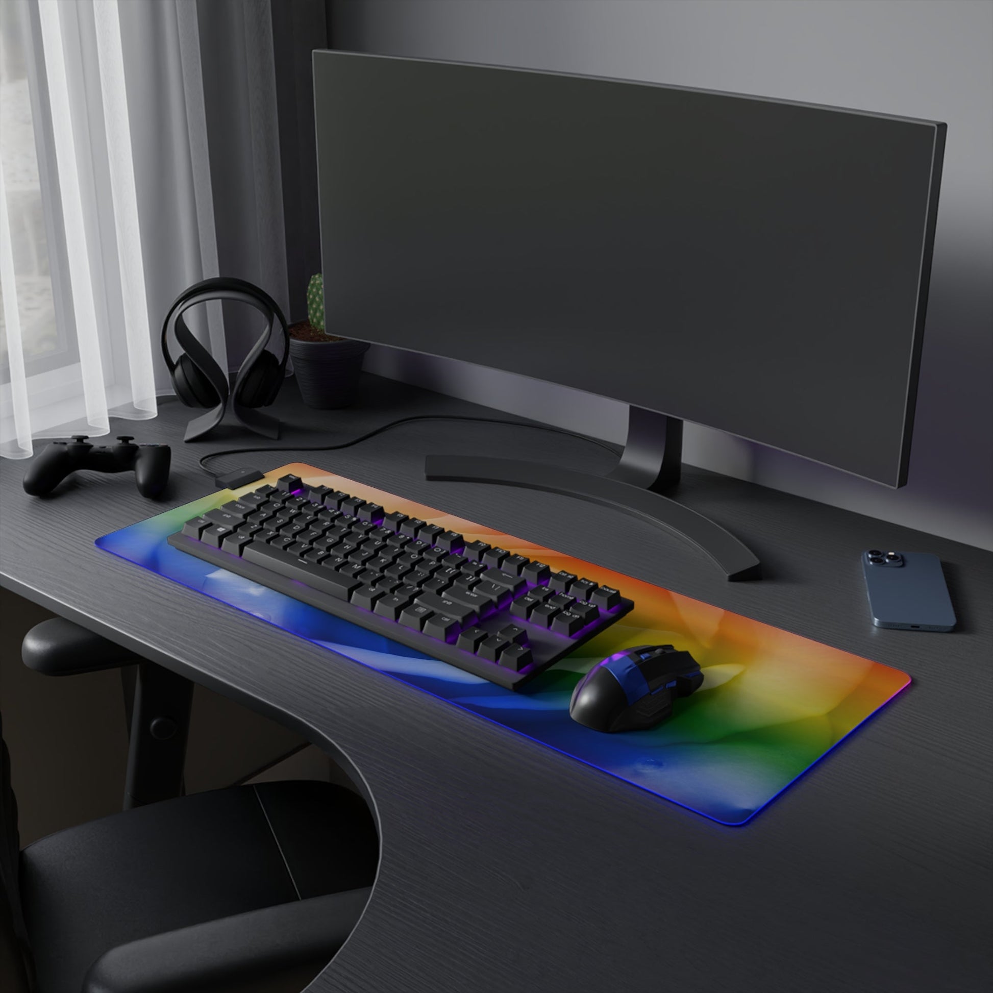 27 Proud Rose LED Gaming Mouse Pad with 14 Different Light