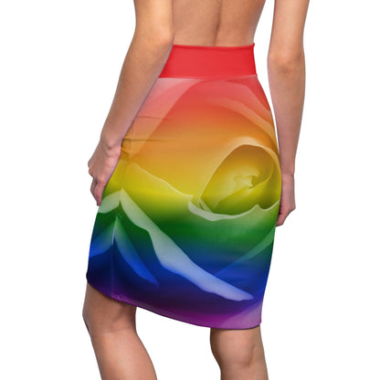 L / 4 oz. 6 Proud Rose Women’s Pencil Skirt by Neduz Designs