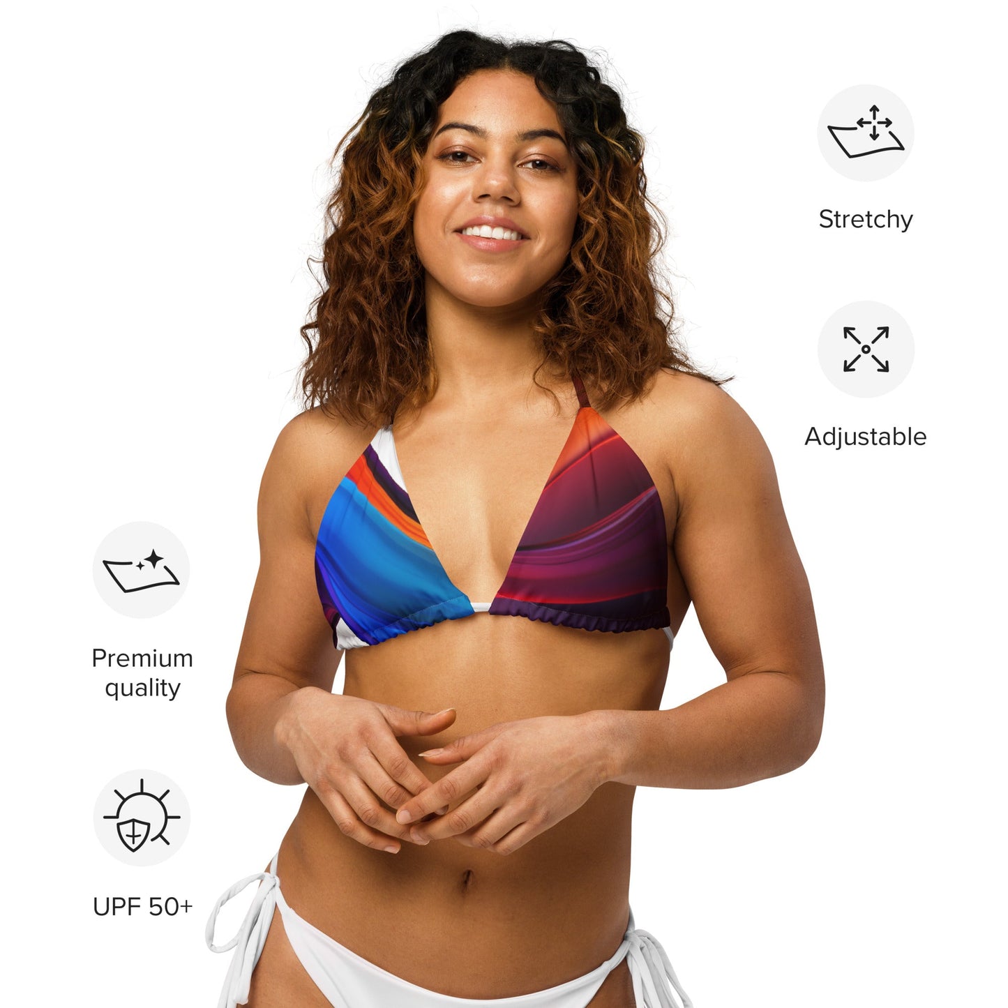 2 Recycled string bikini top by Neduz Designs