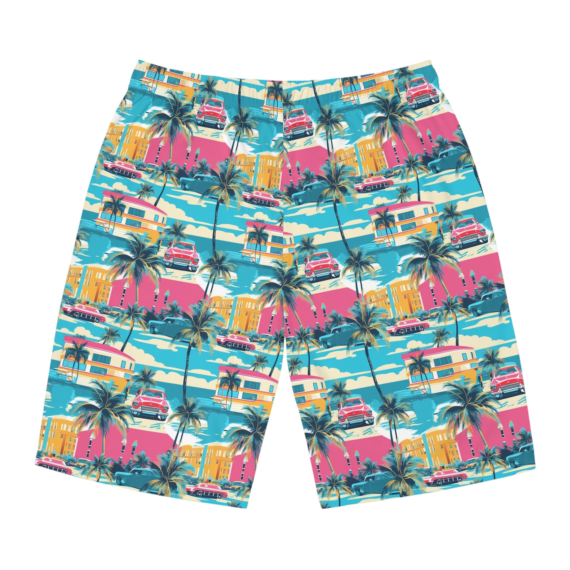 18 Retro State Men’s Board Shorts by Neduz Designs