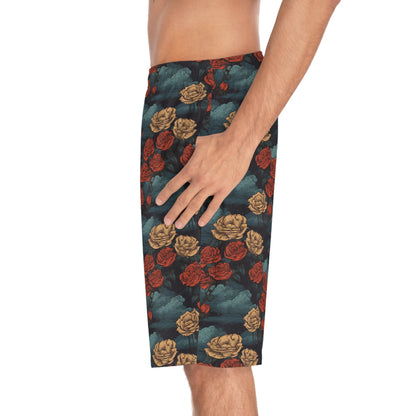 21 Rose Mix Men’s Board Shorts by Neduz Designs