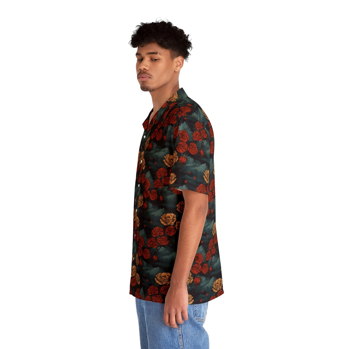6 Rose Mix Men’s Hawaiian Shirt by Neduz Designs