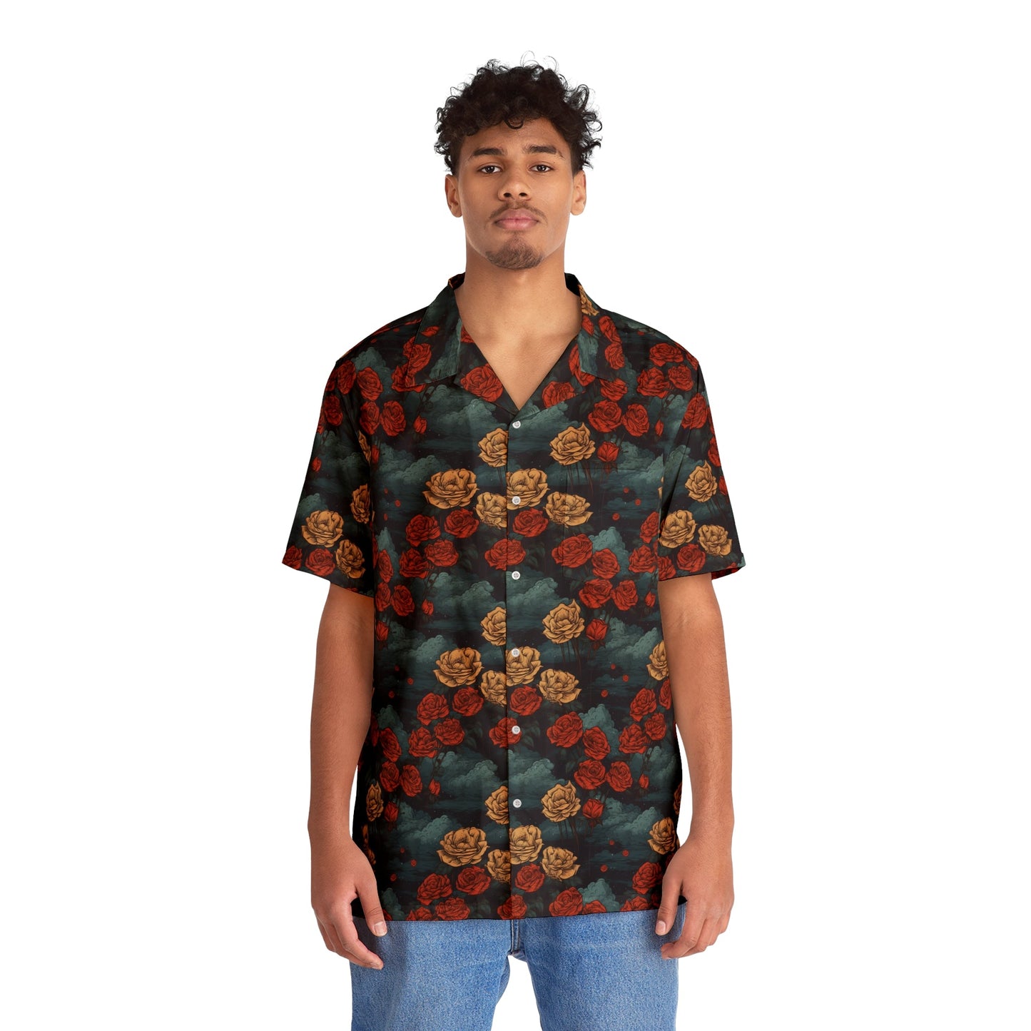 3 Rose Mix Men’s Hawaiian Shirt by Neduz Designs