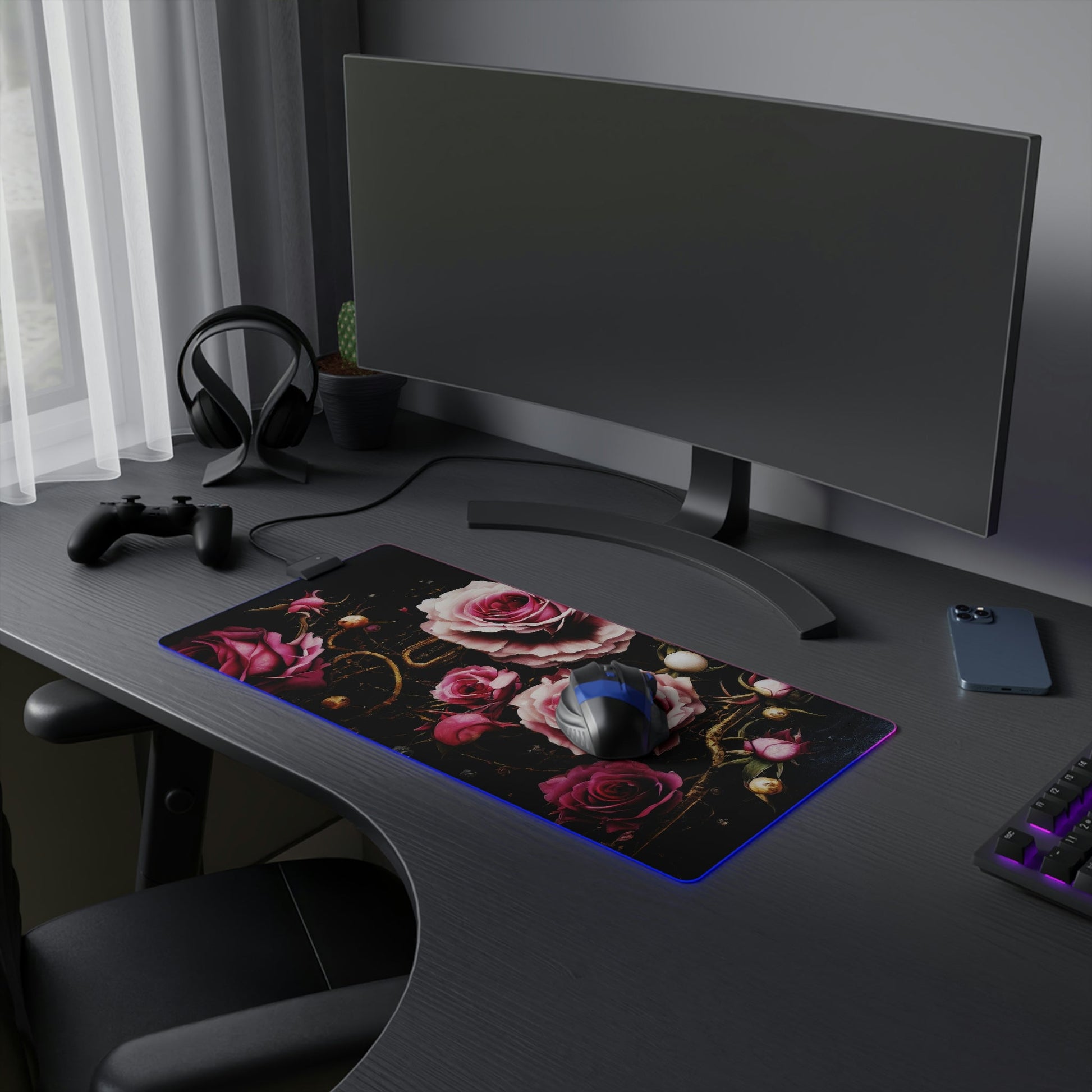 13 Roses aren’t Red Gaming Master LED Mouse Pad with 14