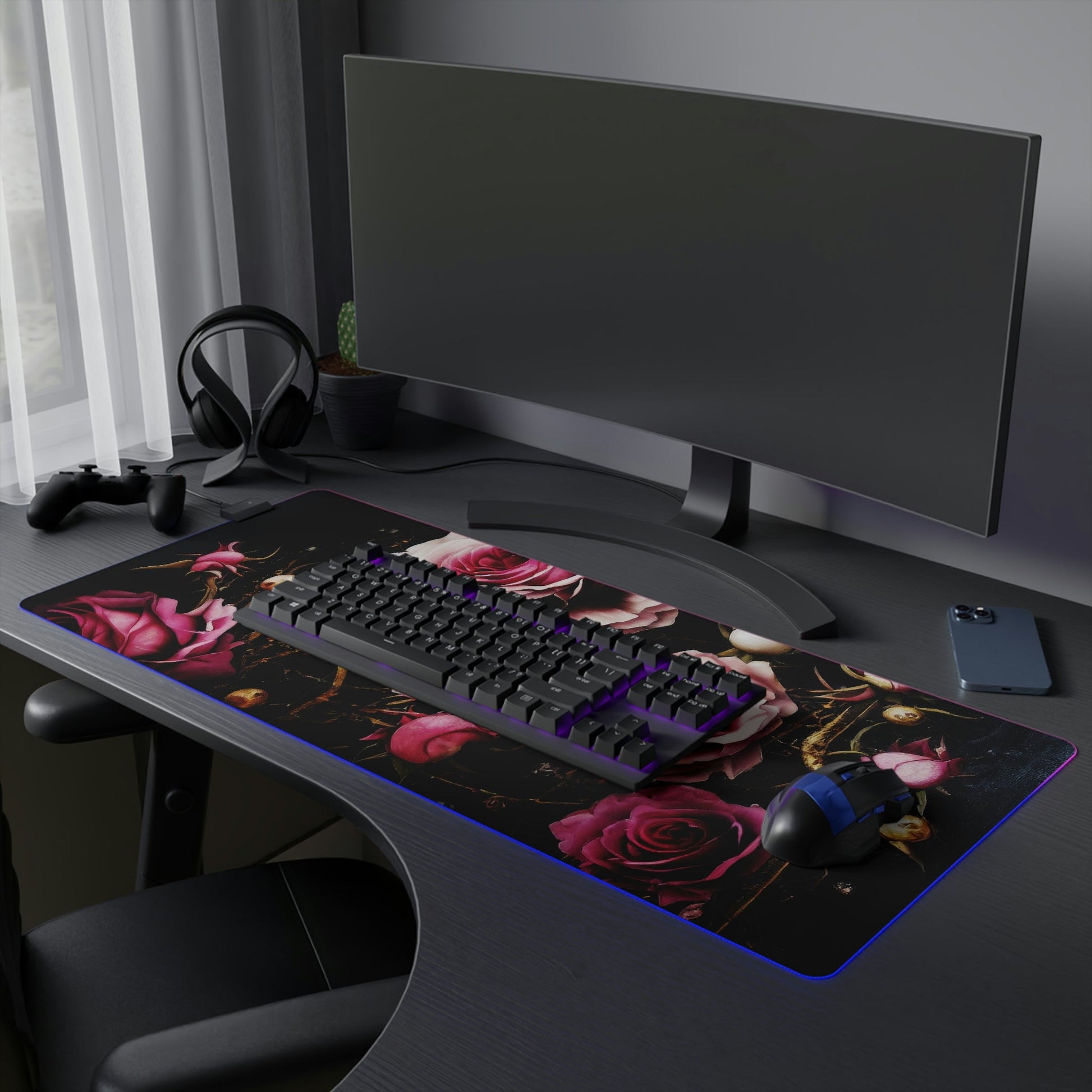 7 Roses aren’t Red Gaming Master LED Mouse Pad with 14