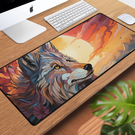 1 Sun Wolf Mouse Mat by Neduz Designs