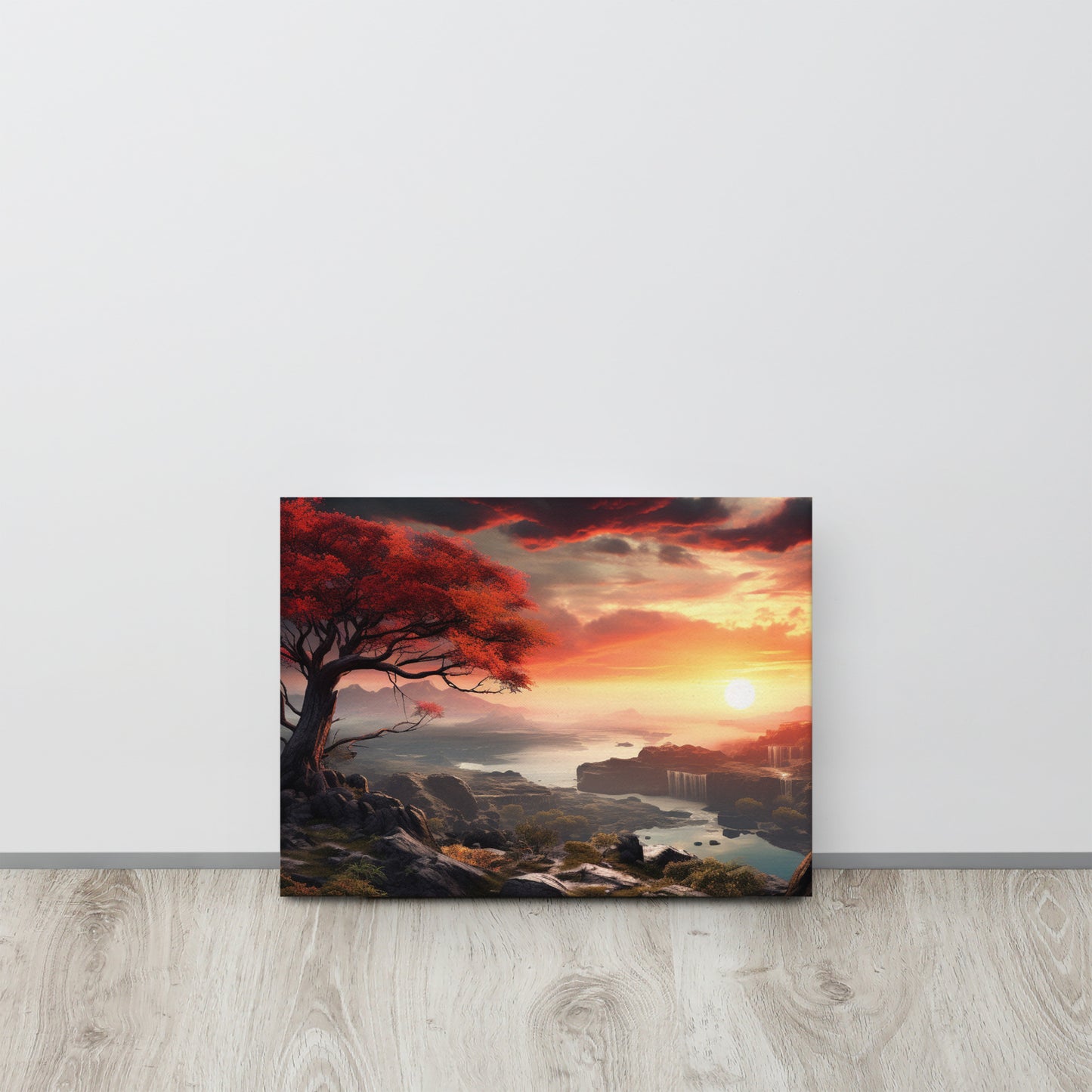 Neduz Designs Landscape Collection - Crimson Tree Thin Canvas Art