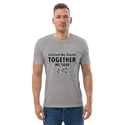 Neduz Sense Collection Unisex Organic Cotton T-Shirt - "United We Stand, Together We Soar"