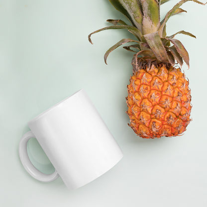 White glossy mug