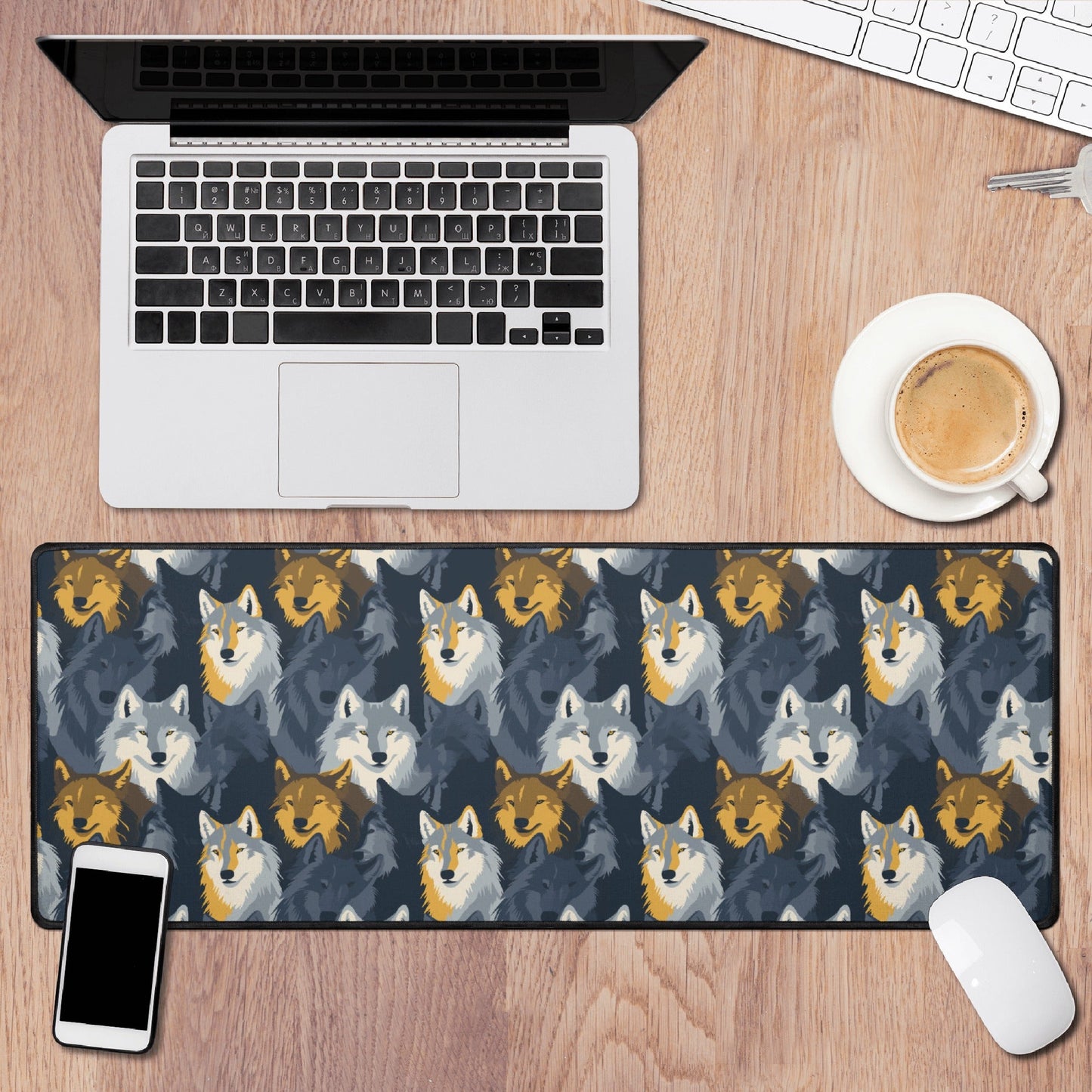 3 Wolf Forest Mouse Mat by Neduz Designs
