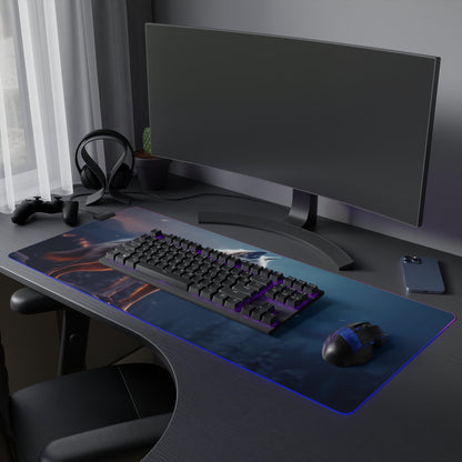 27 Wolf Glow LED Gaming Mouse Pad with 14 Different Light