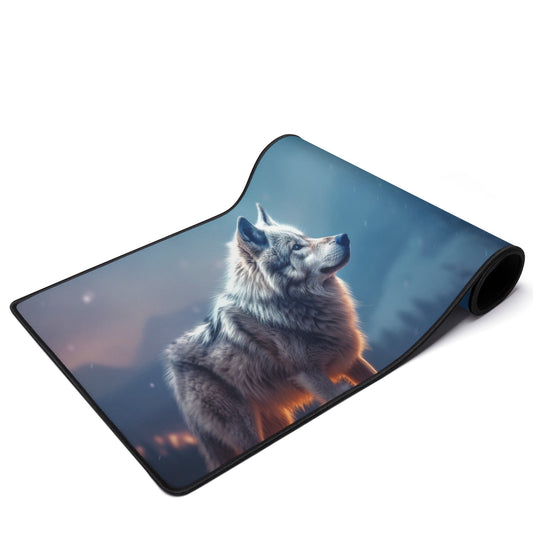 1 Wolf Glow Mouse Mat by Neduz Designs