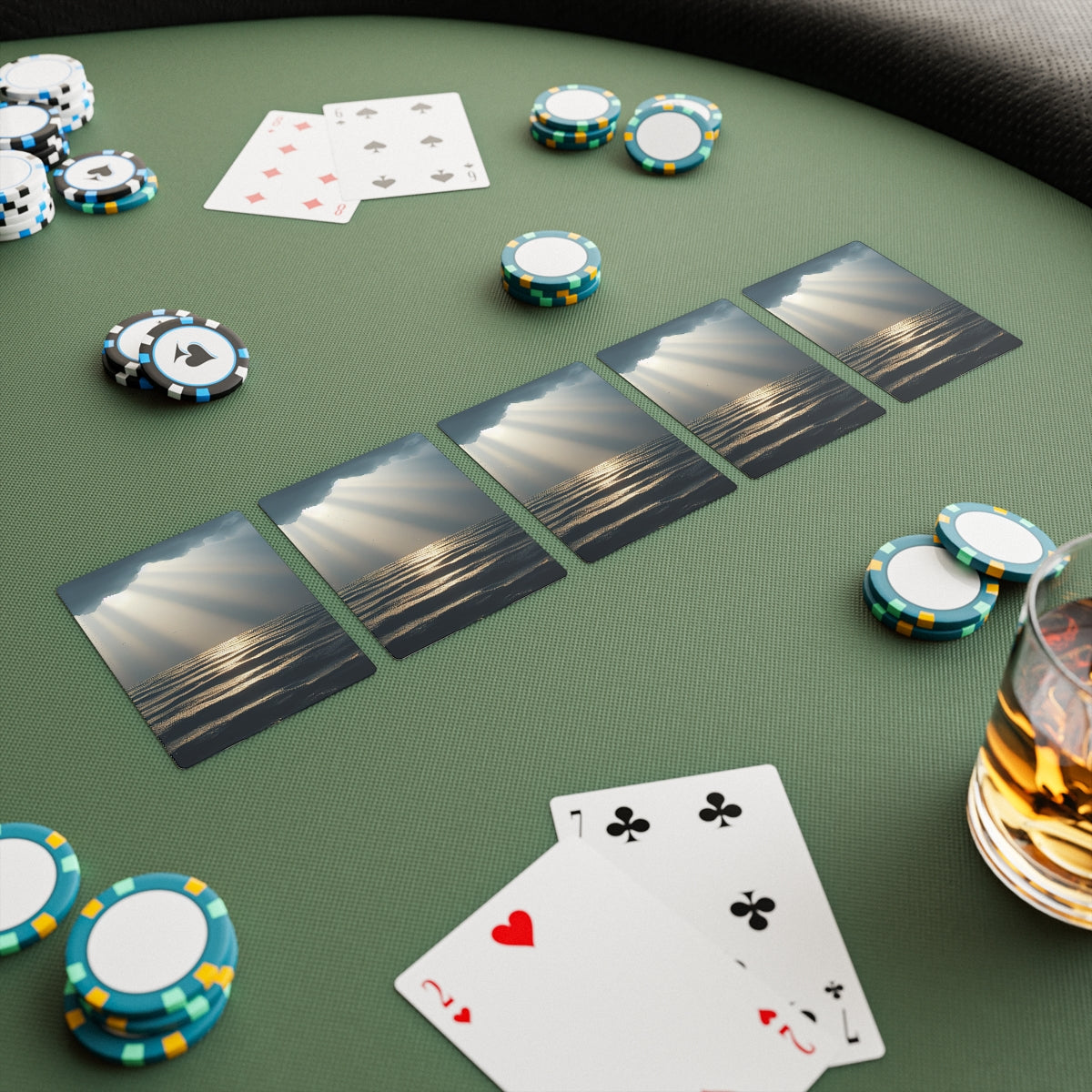 Manzara Güneşli Ufuk Poker Kartları