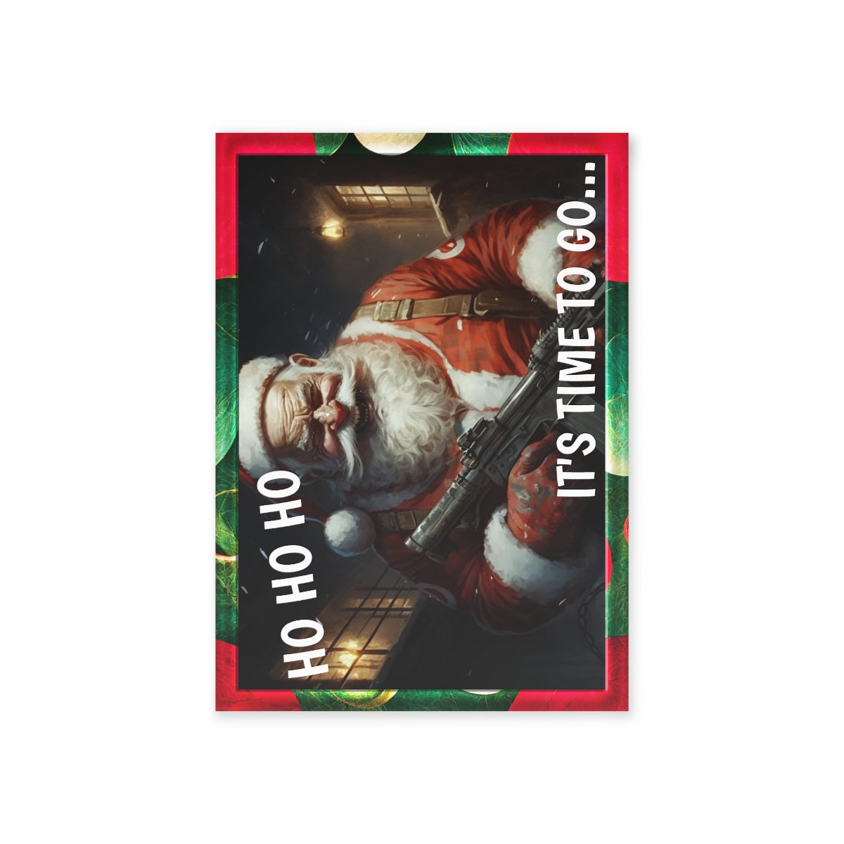 Holiday Cards Merry Christmas Crazy Santa Neduz Designs