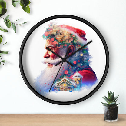 Neduz Designs Exposed Christmas Holidays Santa Claus Wall clock