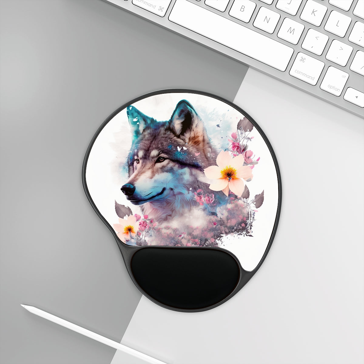 Neduz Exposed Wolf ComfortGlide Ergonomic Mouse Pad with Wrist Rest