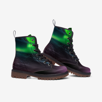 Neduz Aurora Sky Casual Leather Boots - Lightweight, Comfortable, Inspired by the Northern Light