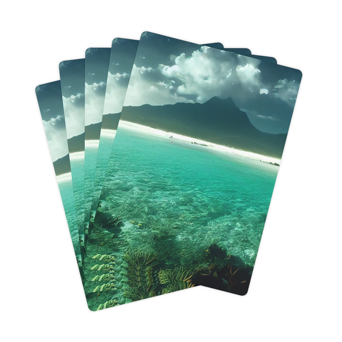 Landscape Tropical Beach Poker Cards