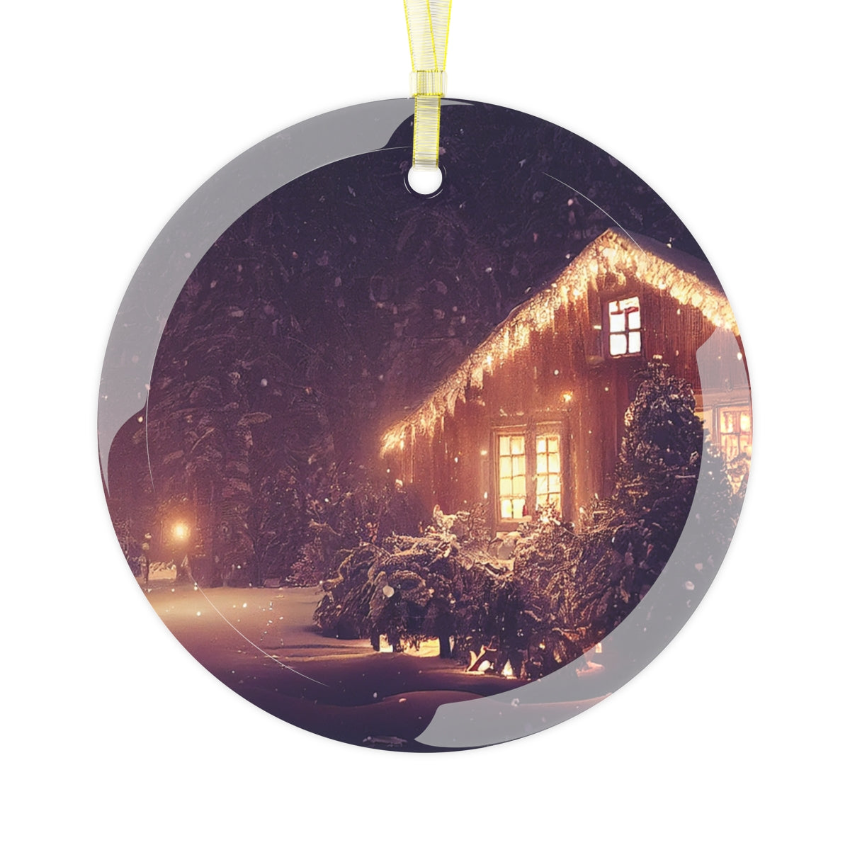 Neduz Designs Holidays Christmas Evening Home Glass Ornament