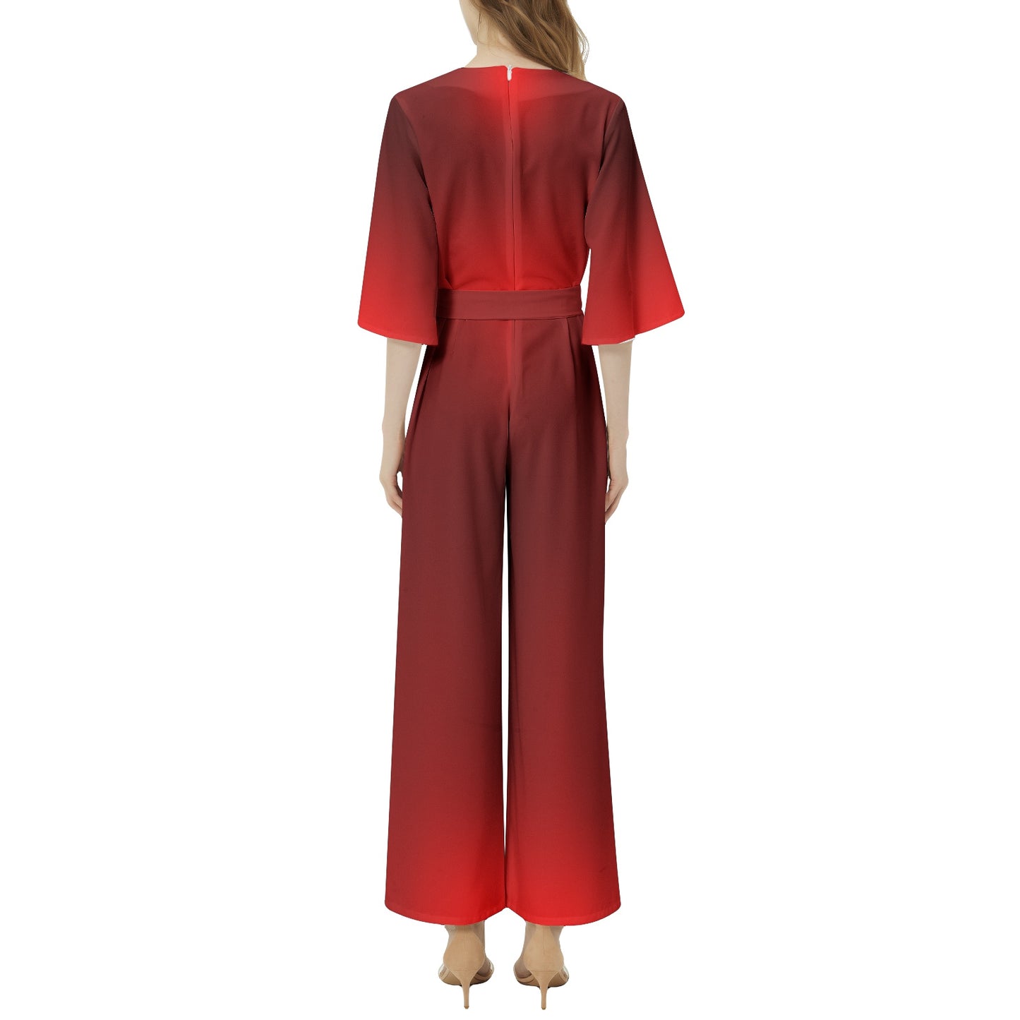 Neduz Lunar New Year 2024 Dolman Sleeve Belted Wide Leg Jumpsuit