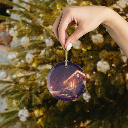 Neduz Designs Holidays Christmas Evening Home Glass Ornament