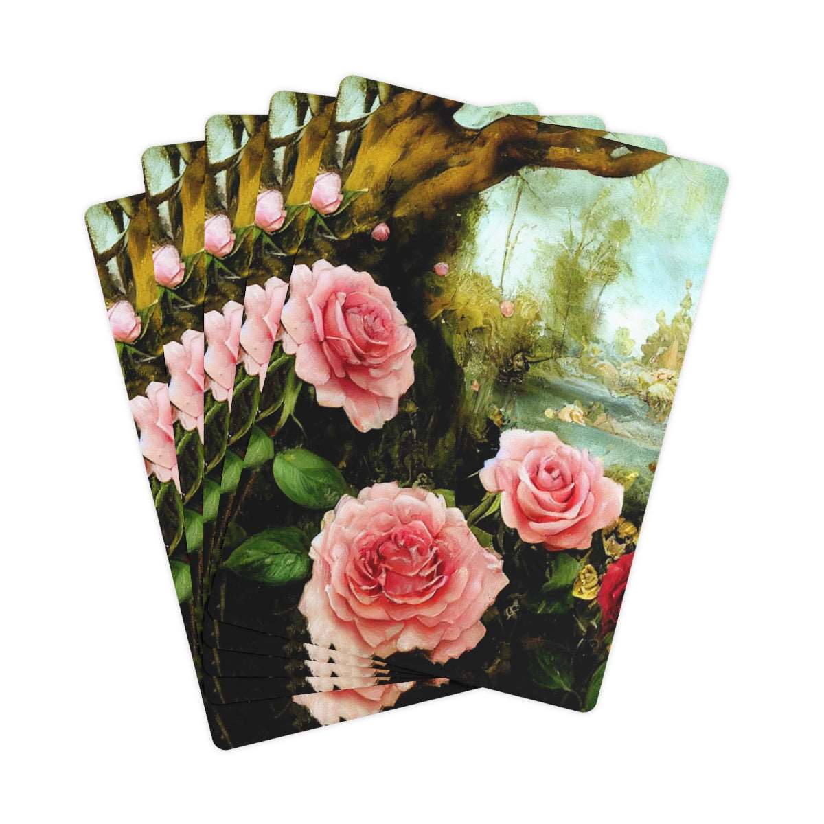 Artified Rose Garden Poker Cards