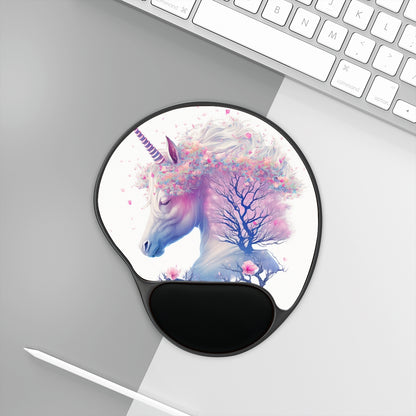 Neduz Exposed Cherry Unicorn ComfortGlide Ergonomic Mouse Pad with Wrist Rest