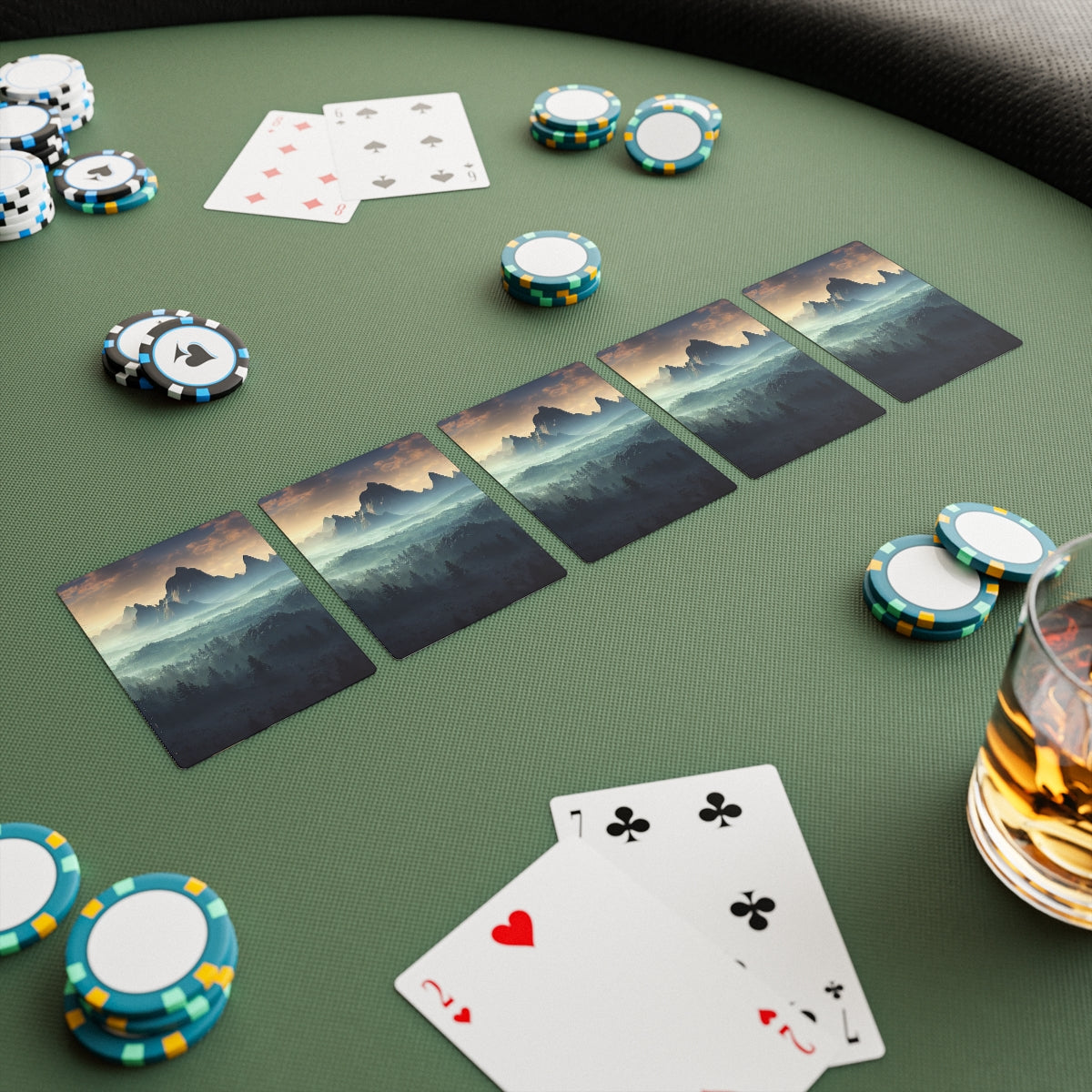 Landscape Highland Horizon Poker Cards