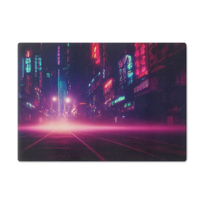 Neon Nights Blur Cutting Board