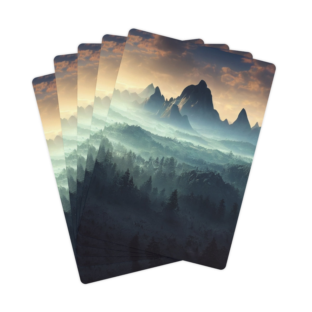 Landscape Highland Horizon Poker Cards