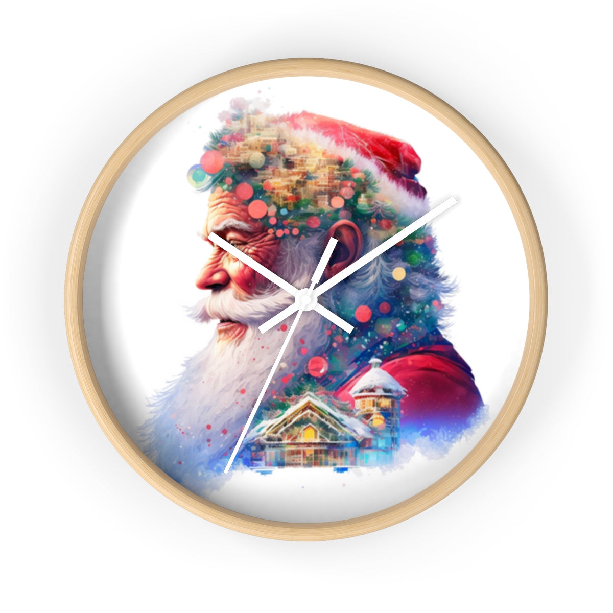 Neduz Designs Exposed Christmas Holidays Santa Claus Wall clock