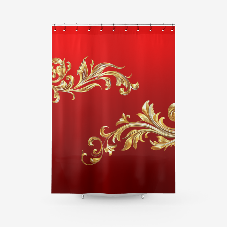 Neduz Lunar New Year 2024 Textured Fabric Shower Curtain